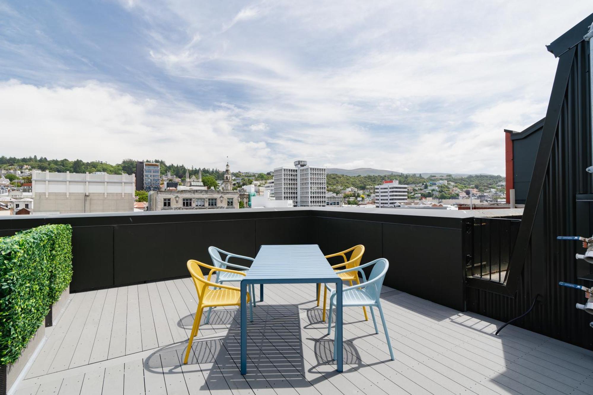 Hotel The Chamberson Dunedin Exteriér fotografie Rooftop terrace